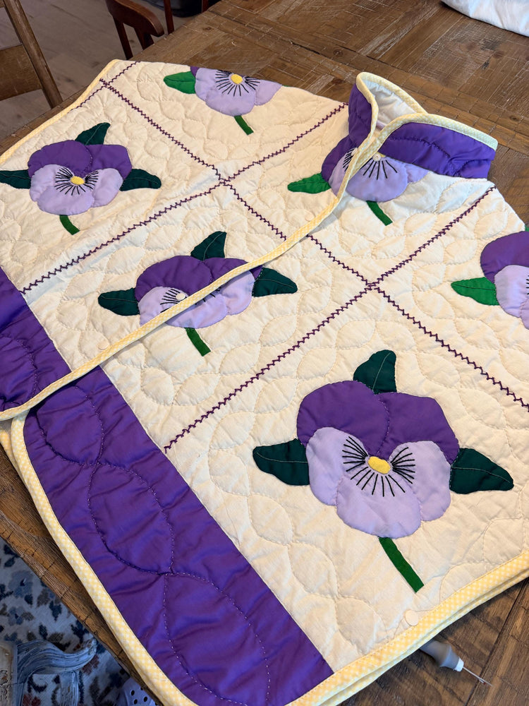 The Capri Vintage Quilt Poncho