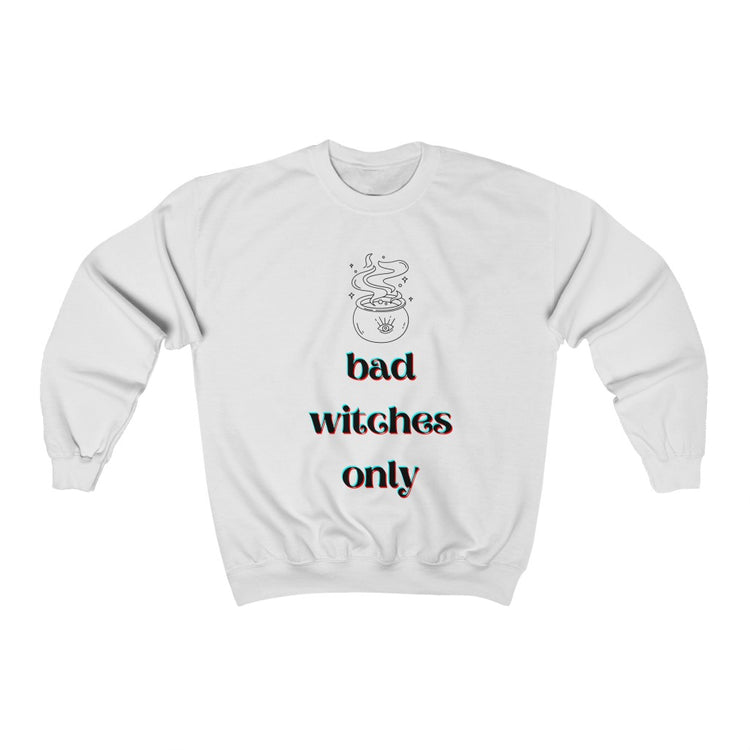 Bad Witches Only Halloween Unisex Crewneck Sweatshirt