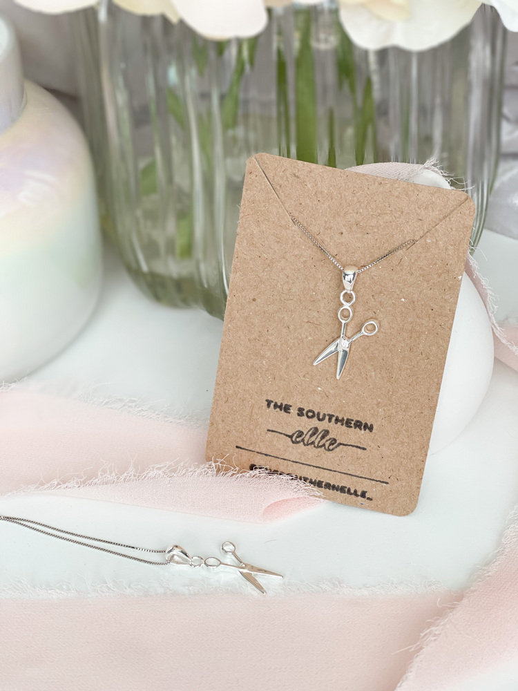 Sterling Silver Scissor Necklace