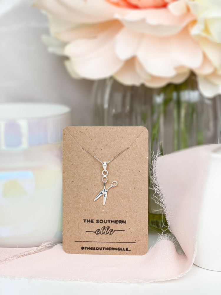 Sterling Silver Scissor Necklace