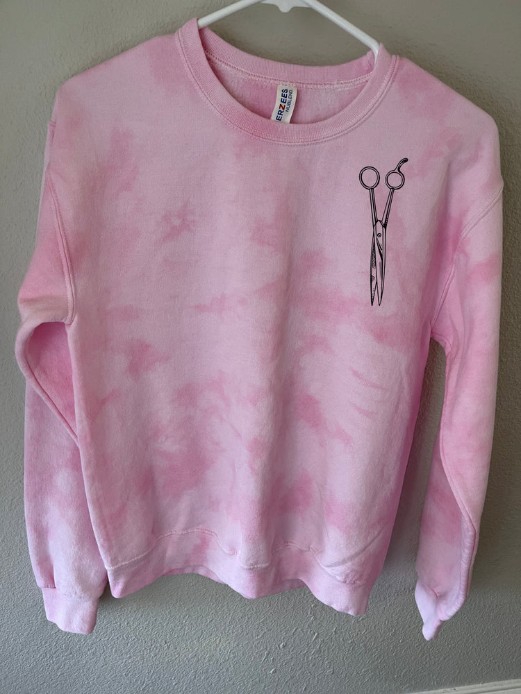 Scissors Tie Dye Crewneck Sweatshirt