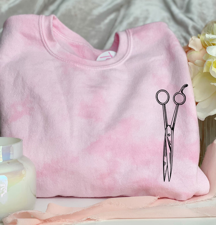 Scissors Tie Dye Crewneck Sweatshirt
